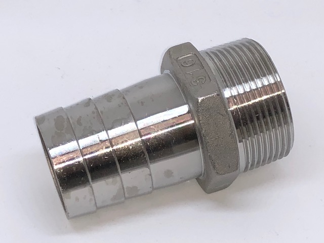 Schlauchnippel mit 12mm Ringauge, 7 - 8mm, Stahl verzinkt, 4,85 €