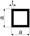 Vierkant Profil, Quadratrohr 30 x 30 x 1,5 A2