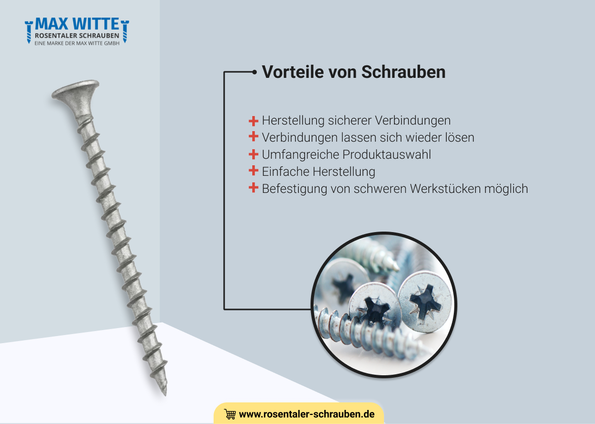 Vorteile von Schrauben