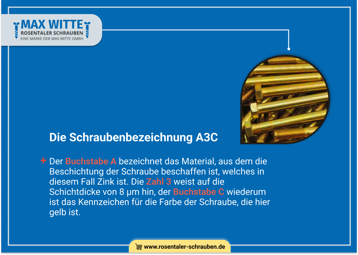 Die Schraubenbezeichnung A3C