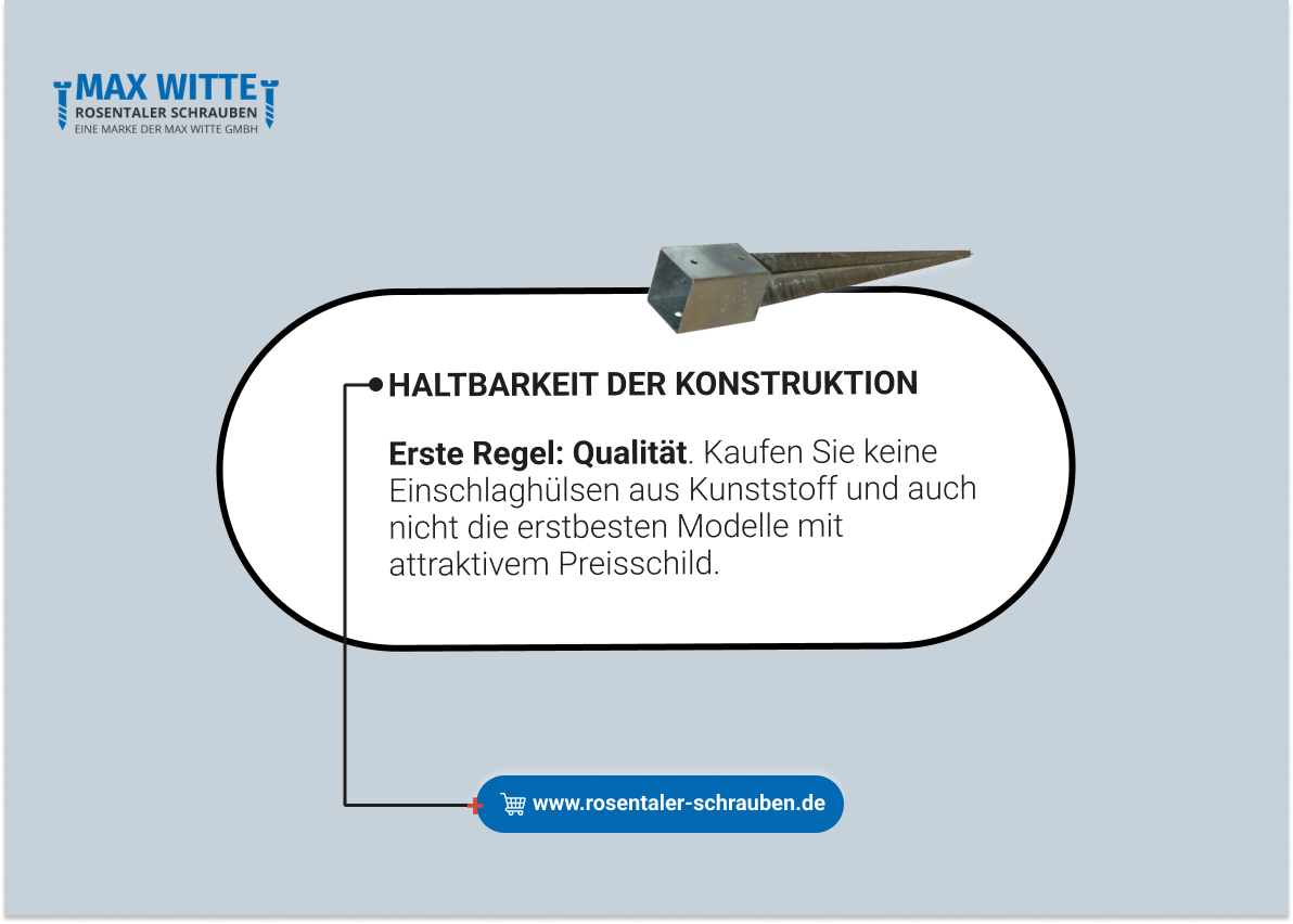 Haltbarkeit der Konstruktion