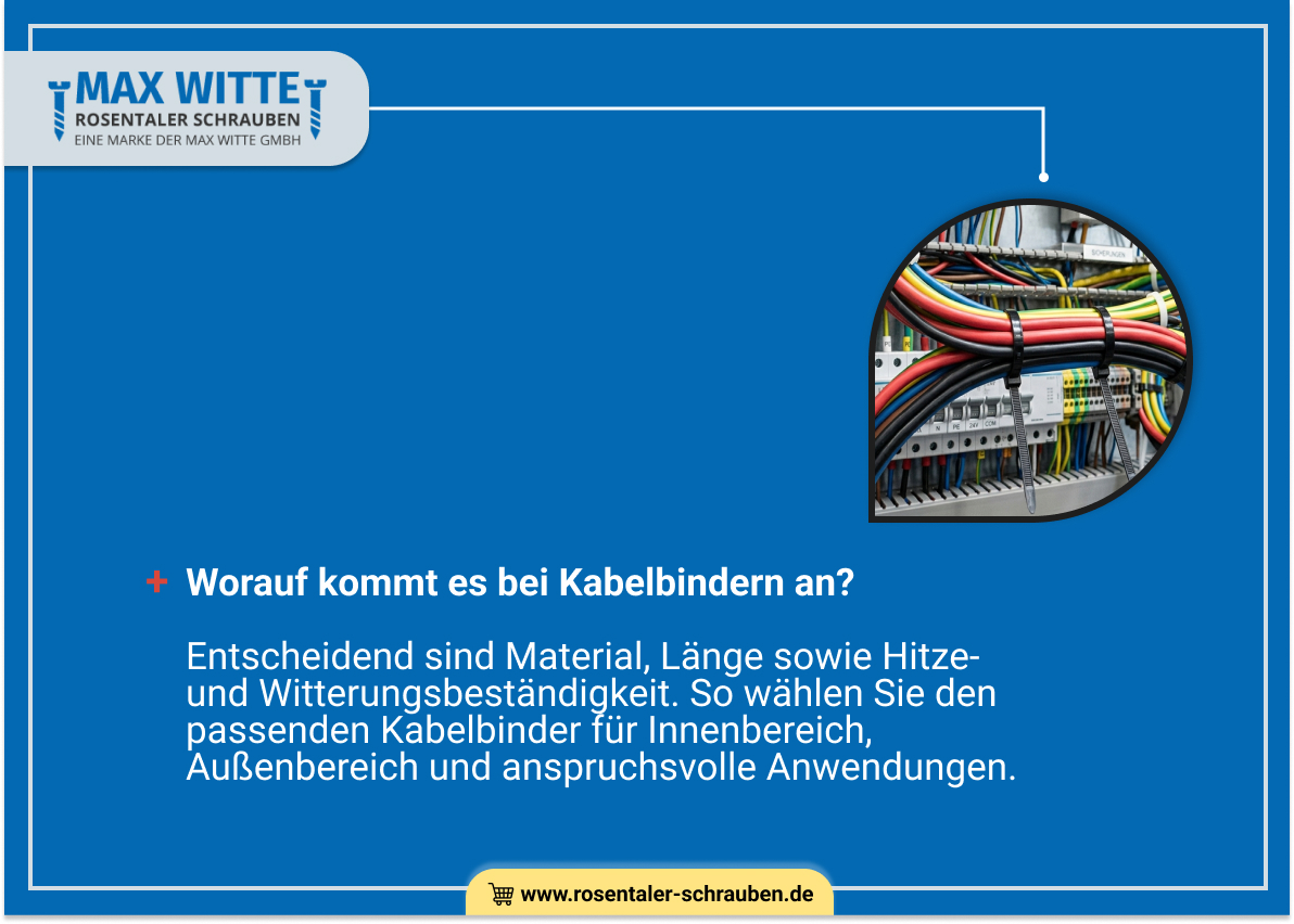 Worauf kommt es bei Kabelbindern an?