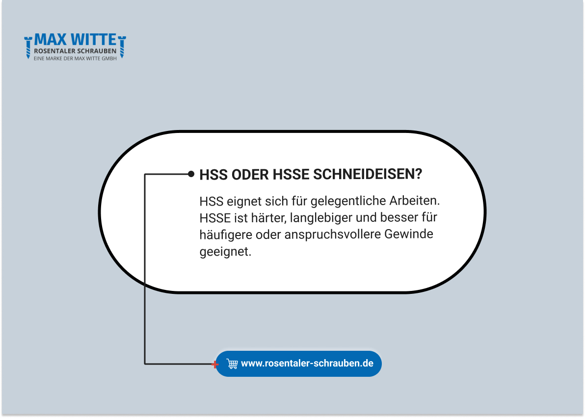 HSS oder HSSE Schneideisen?