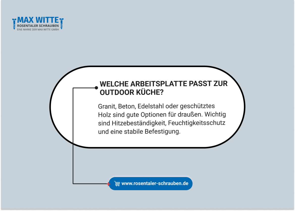 Welche Arbeitsplatte passt zur Outdoor Küche?