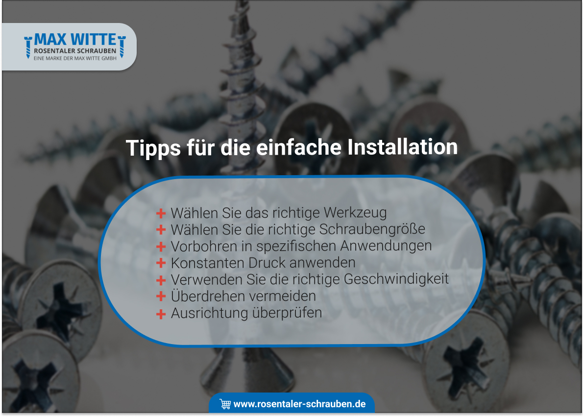 Tipps für die einfache Installation