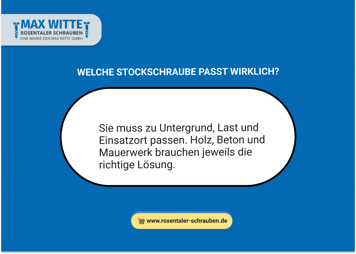 Welche Stockschraube passt wirklich?