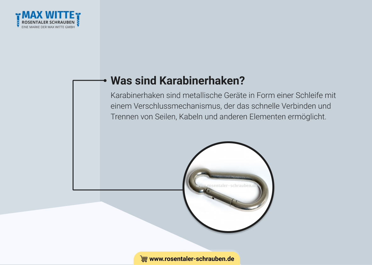 Was sind Karabinerhaken?