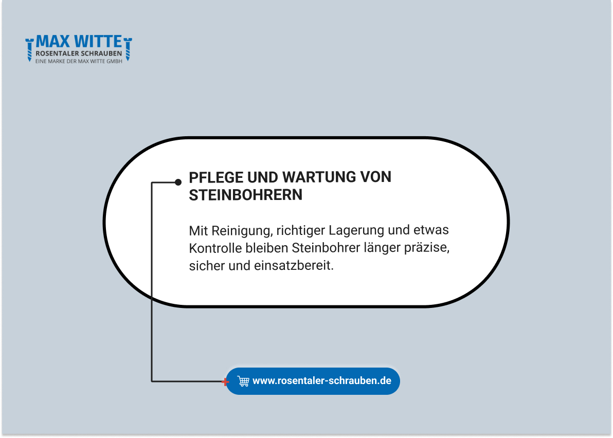 Pflege und Wartung von Steinbohrern