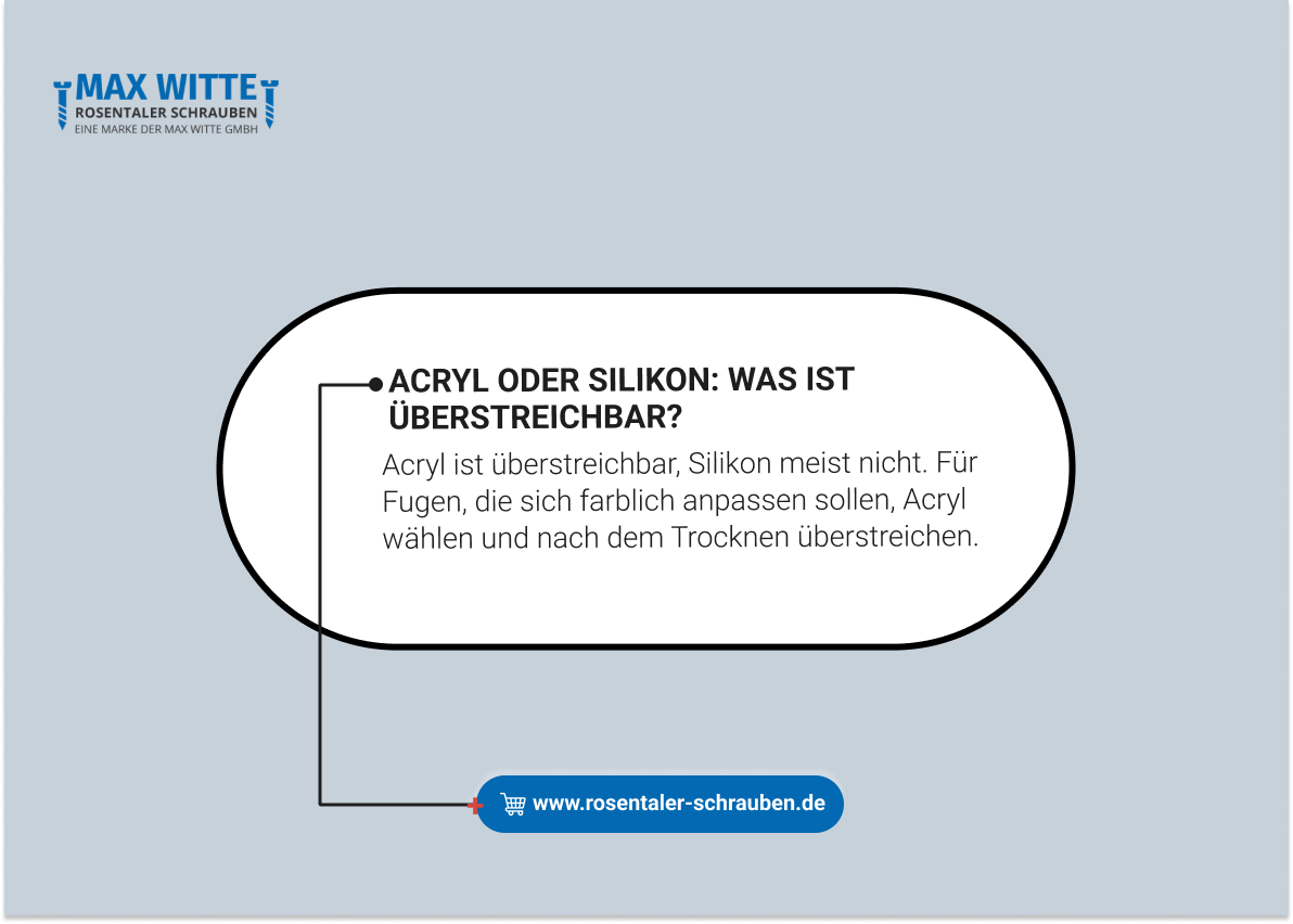 Acryl oder Silikon: Was ist überstreichbar?