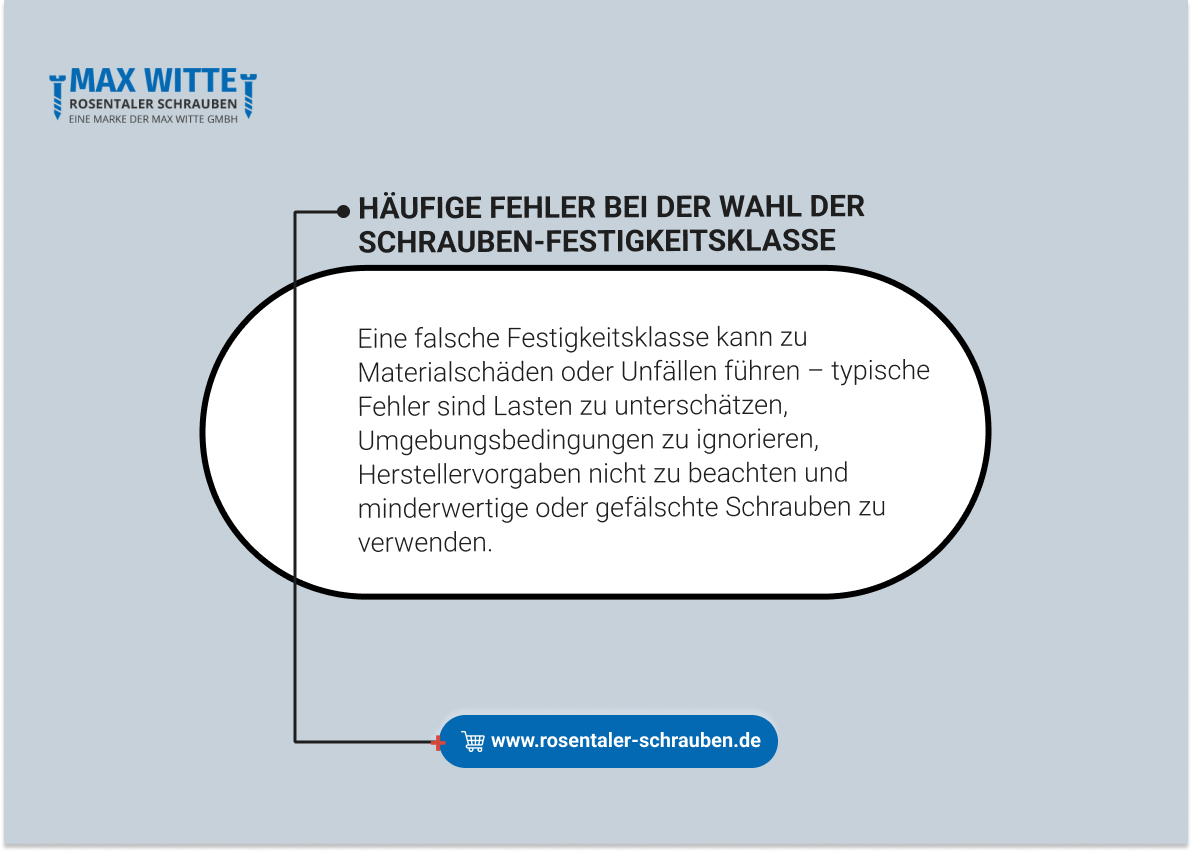Häufige Fehler bei der Wahl der Schrauben-Festigkeitsklasse