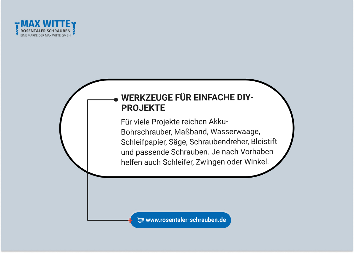 Werkzeuge für einfache DIY-Projekte