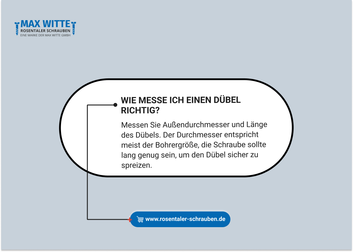 Wie messe ich einen Dübel richtig?