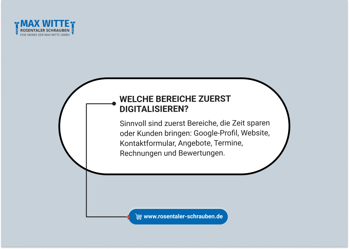 Welche Bereiche zuerst digitalisieren?