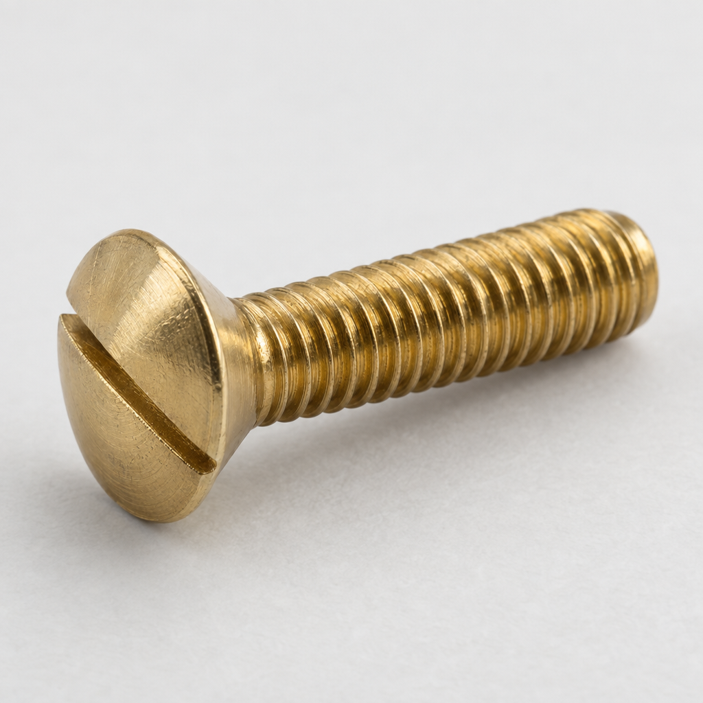 Linsensenkkopfschraube mit Schlitz DIN 964 Messing M6 x 50