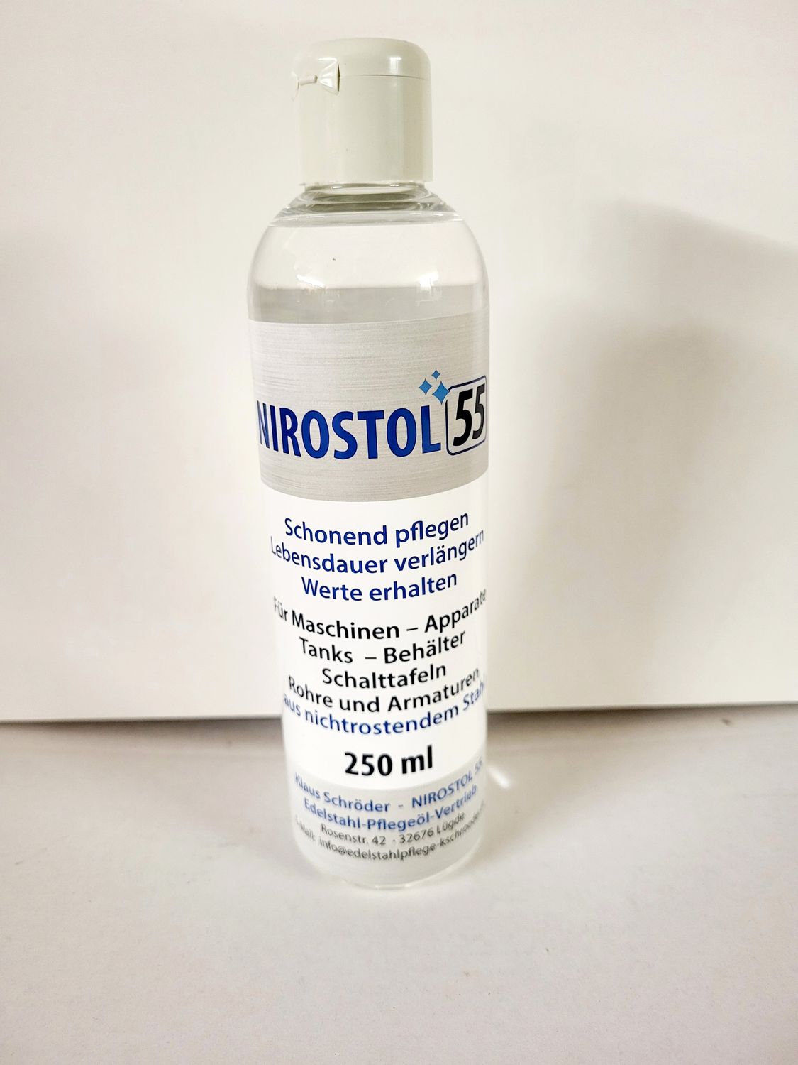 Edelstahlpflegeöl NIROSTOL 55 - Flasche 250ml