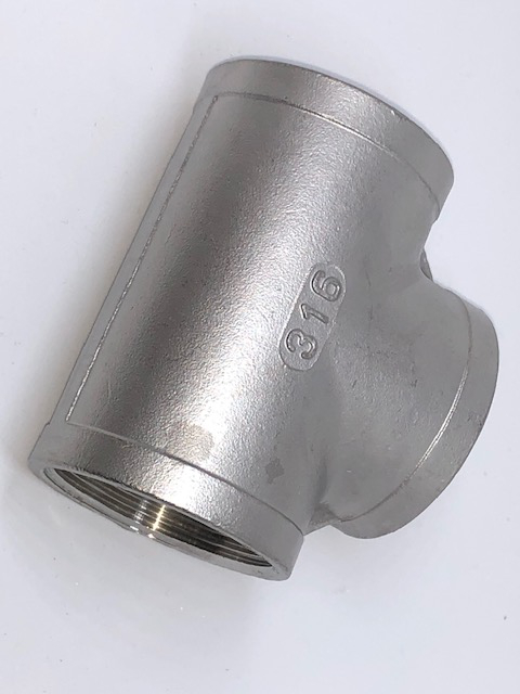 T-Stück Innengewinde A4 Edelstahl rostfrei Säurebeständig 1 1/4" Zoll T-Stück Innengewinde A4 Edelstahl rostfrei Säurebeständig 1 1/4" Zoll