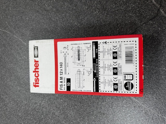 10 Stück Fischer FIS A M12 x 140 verzinkt 10 Stück Fischer FIS A M12 x 140 verzinkt