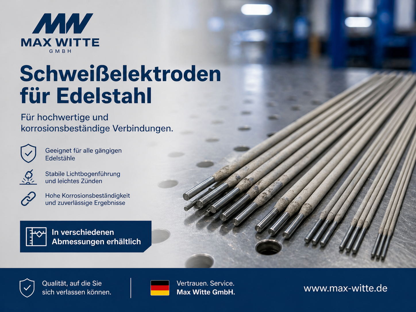 Schweißelektrode 1,6Ø für Edelstahl
