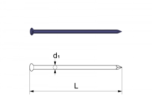 Stahlnägel mit Linsenkopf gehärtet und gebläut 3 x 30