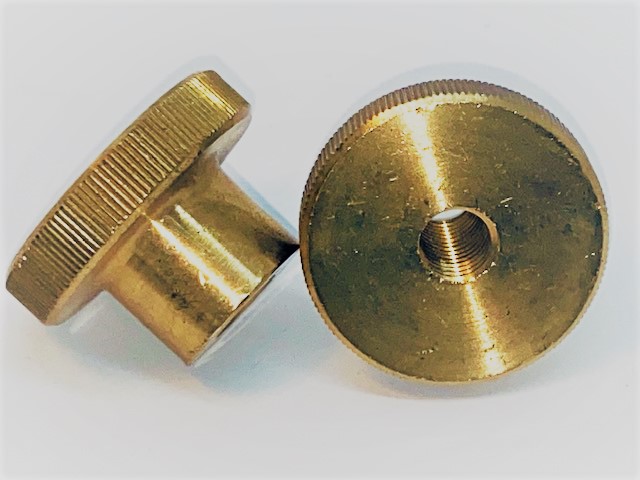 Rändelmutter hohe Form DIN 466 Messing M2,5