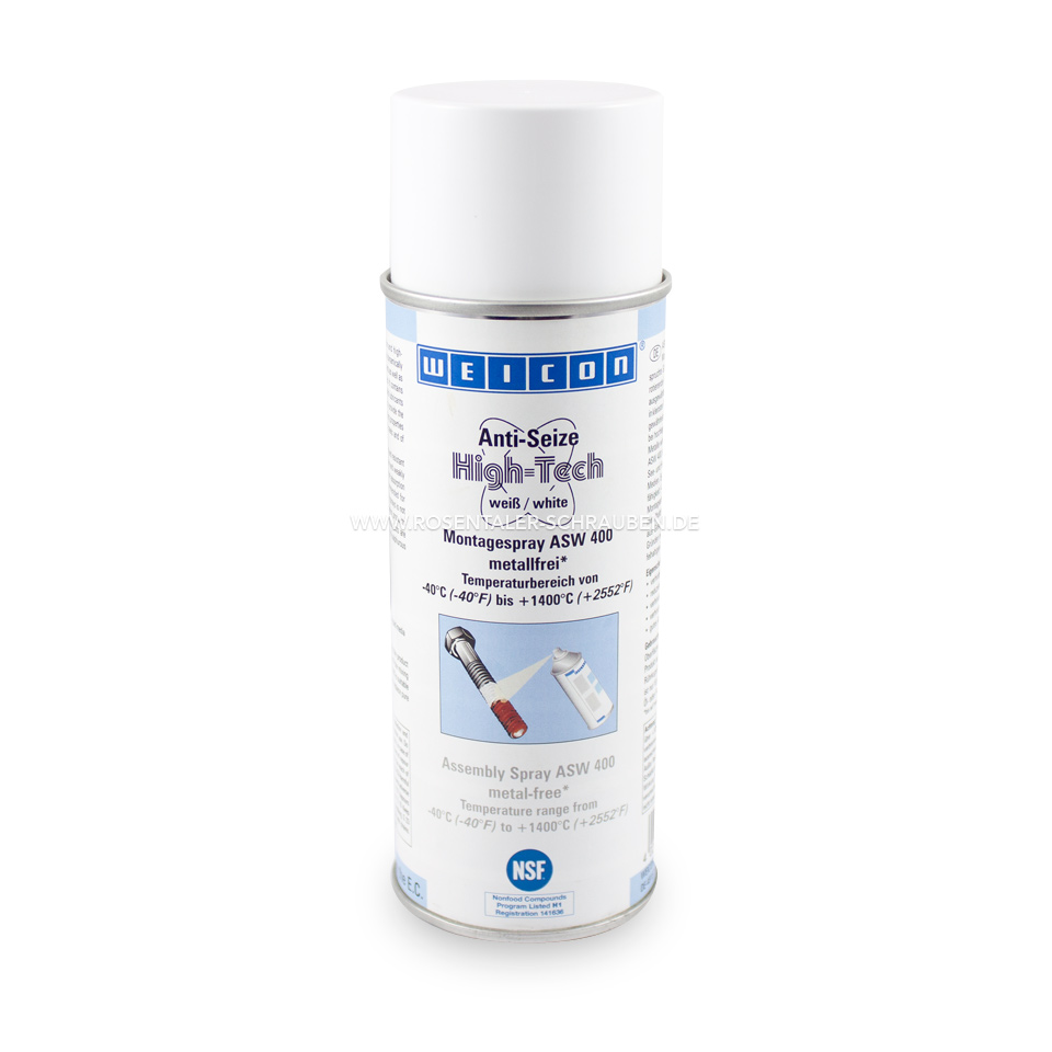 Weicon Anti-Seize High-Tech Montagespray 400 ml. Weicon Anti-Seize High-Tech Montagespray 400 ml.