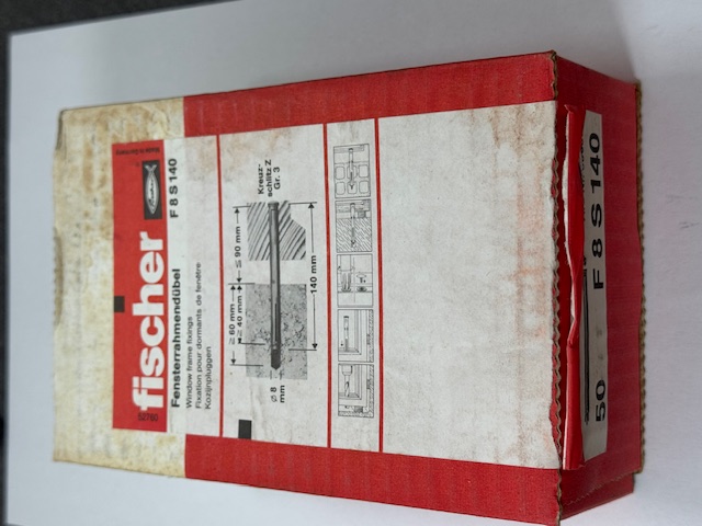 50 Stück Fischerdübel F8 S 140 Fensterrahmendübel