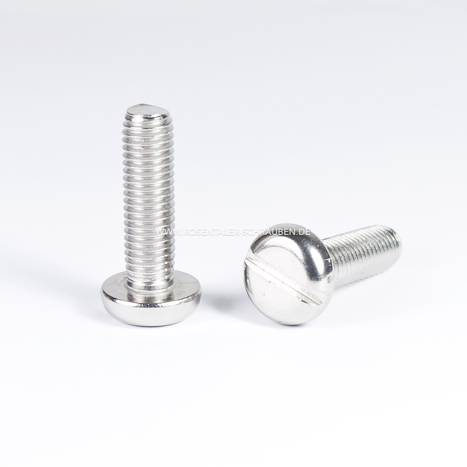 Flachkopfschraube m. Schlitz DIN 85 A2 Edelstahl M3 x 18 Flachkopfschraube m. Schlitz DIN 85 A2 Edelstahl M3 x 18