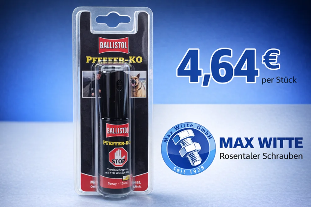 Ballistol Pfeffer-KO Spray 15 ml Angebot bei Max Witte Rosentaler Schrauben