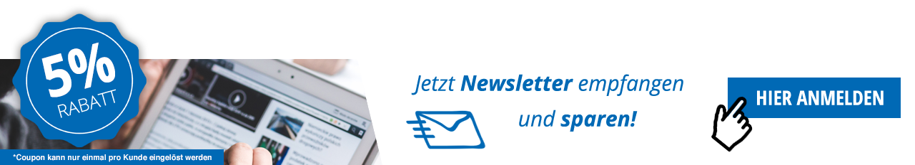 Erhalten Sie 6€ Rabatt, wenn Sie sich zu unserem Newsletter anmelden