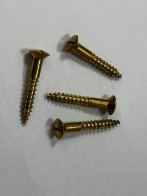 Linsen-Senk Holzschraube mit Schlitz DIN 95 Messing 2 x 8