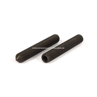 Gewindestift Innensechskant mit Spitze DIN 914 10.9 stahl blank M4 x 8
